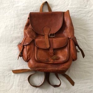 Leather backpack